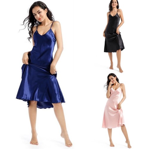 Satin cami dress silky - satin, ruffle