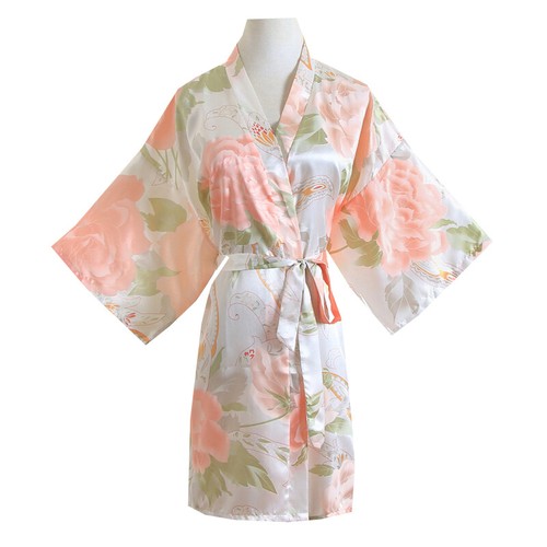 Lady satin bathrobe faux - lady,