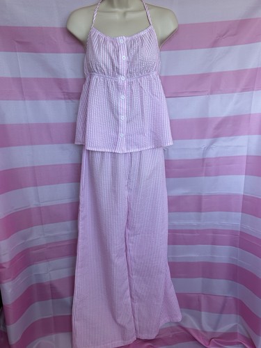 Striped pink and white set - striped,