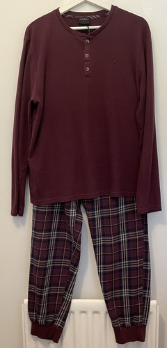 Men burgundy pyjama - burgundy,